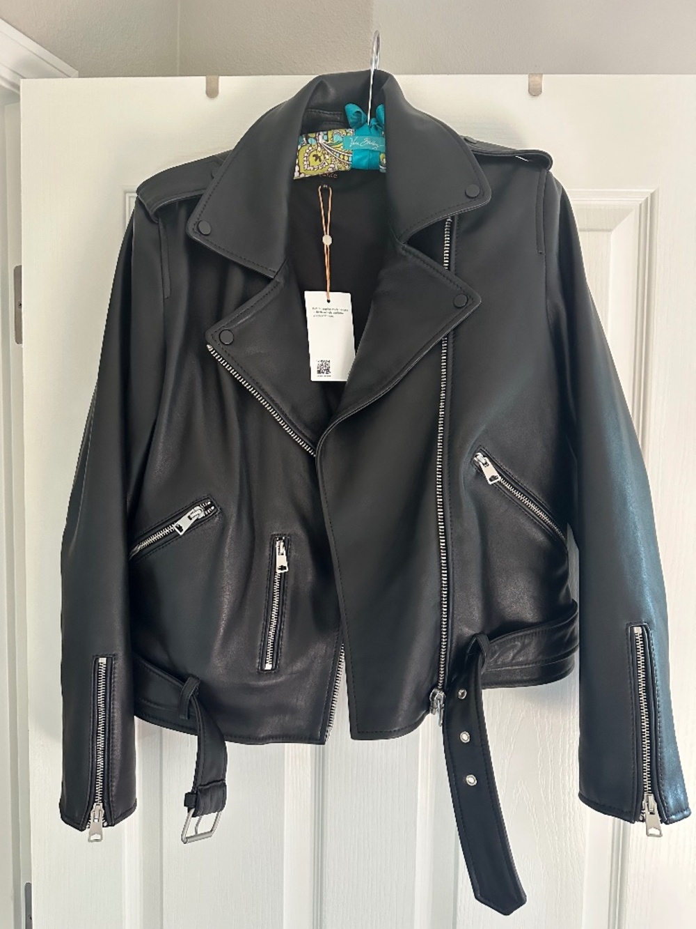 NWT Quince Leather moto jacket